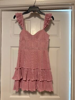 Saylor shimmery pink dress